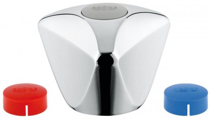 Poignée de Robinet Grohe / 3/4″, bleue/rouge Zn