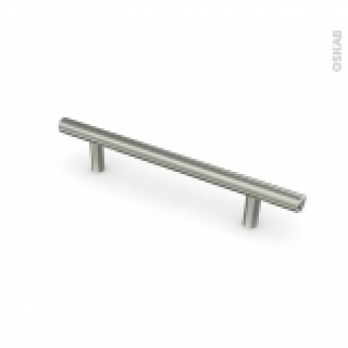 Poignee De Meuble Salle De Bains N16 Inox Brosse 192 Cm Entraxe 128 Mm Hakeo