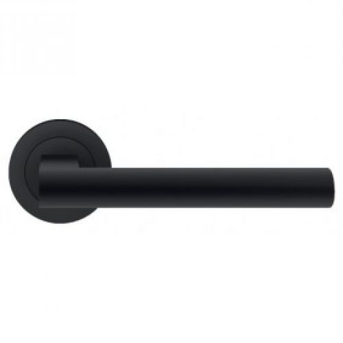 Poignées de porte sur rosaces rondes –  noir Cosmos – ER45 Madeira