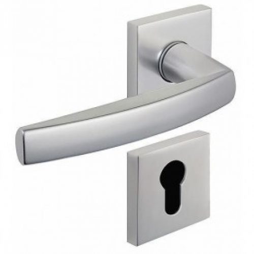 Poignées doubles Cityzen sur rosaces, argent