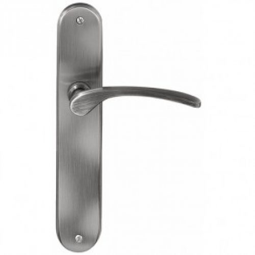 Poignées doubles sur plaques – laiton nickelé mat – entraxe 195 mm – Sara