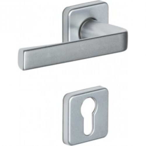 Poignées sur rosaces carrées – aluminium anodisé – Kaza