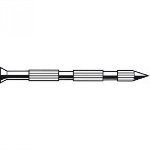 Pointe acier trempé zingué brillant – tête fraisée – corps strié – 1 kg