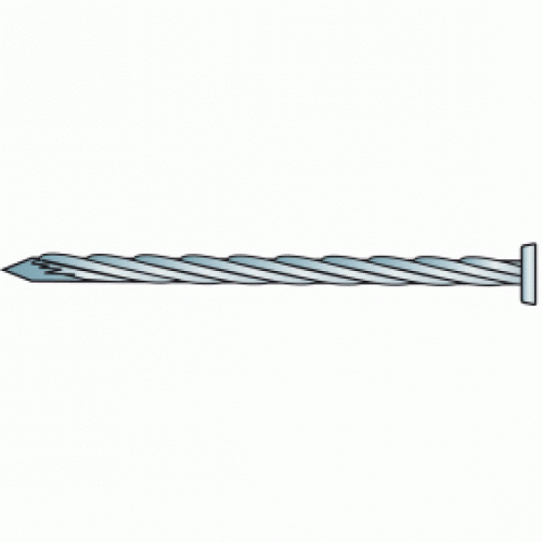 Pointe torsadée – acier brut – tête plate – cartouche 5kg