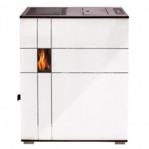 Poêle à granulés – 4,6KW – Eros – Blanc et Bordeaux