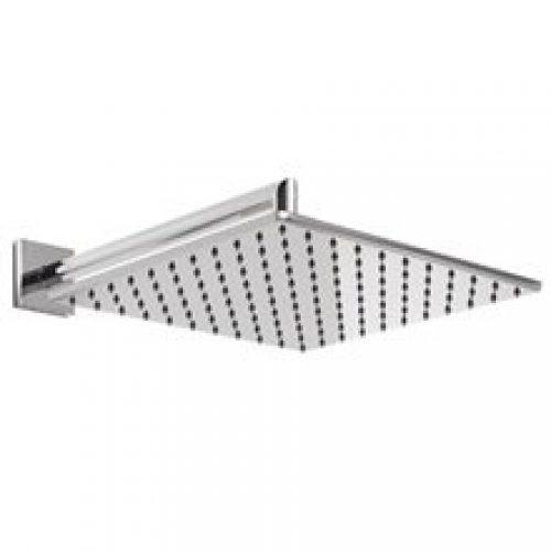 Pomme haute de douche carrée avec bras rond…