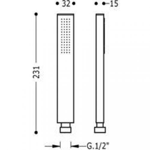 Pommeau anti-calcaire TRES SLIM