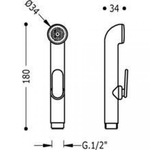 Pommeau avec fermeture TRES