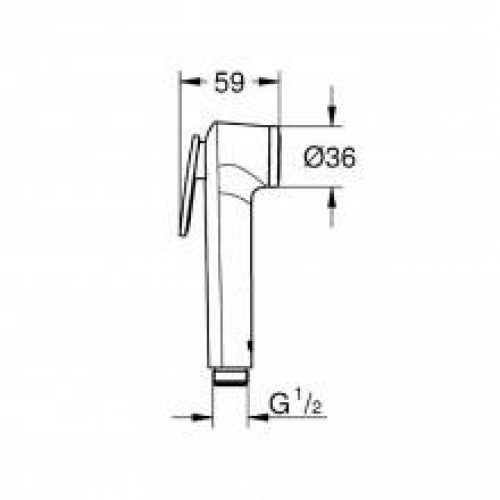 Pommeau d’1 jet Grohe Tempesta Trigger Spray 30