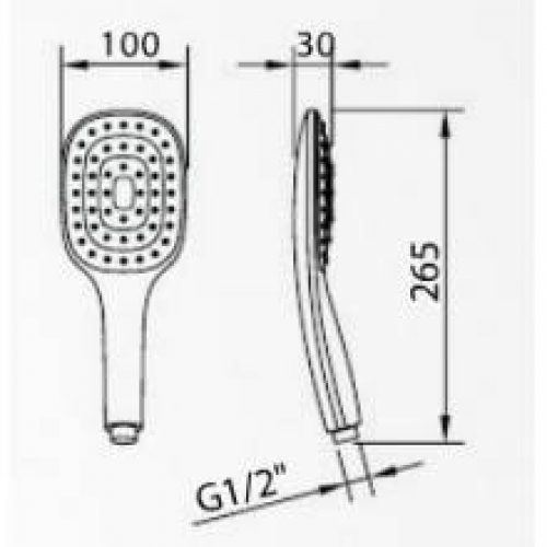 Pommeau de douche Style Air 10×12