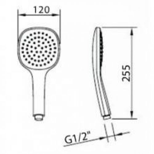 Pommeau de douche Style Air 12×12