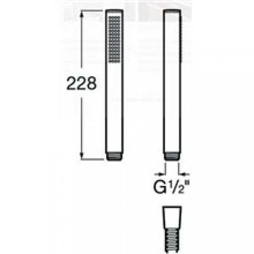 Pommeau Stella Stick Square Roca