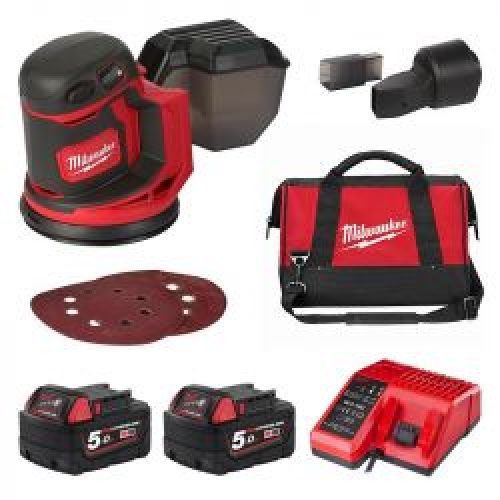 Ponceuse Orbitale Excentrique Milwaukee M18 Bos125 502B O 125Mm 2X5Ah