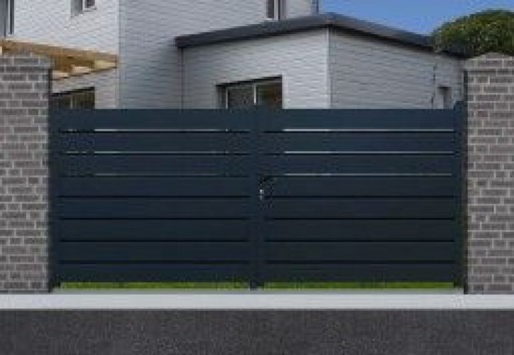 Portail Aluminium Battant Orlando H 1,60 m Gris (pls dimensions)