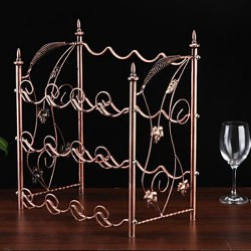 Porte-bouteille de style contemporain en cuivre