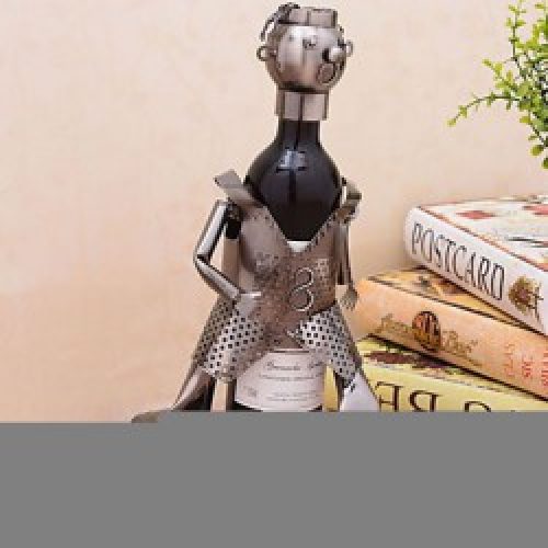 Porte-bouteille de style européen sous forme de joueur en acier inoxydable