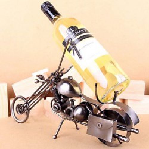 Porte-bouteille de style européen sous forme de moto en fonte