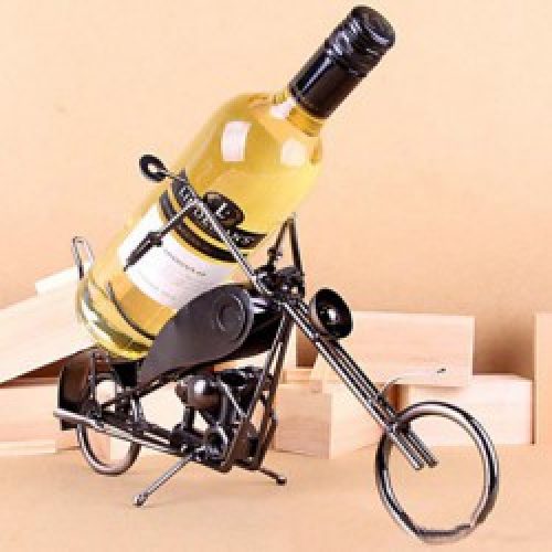Porte-bouteille de style européen sous forme de moto en fonte