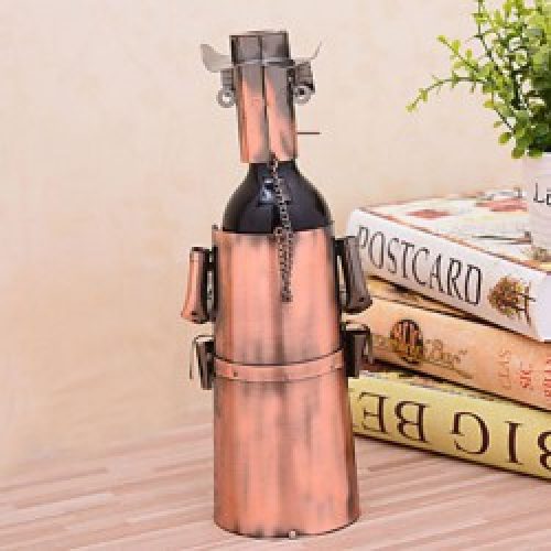 Porte-bouteille de style européen sous forme de statue en fonte
