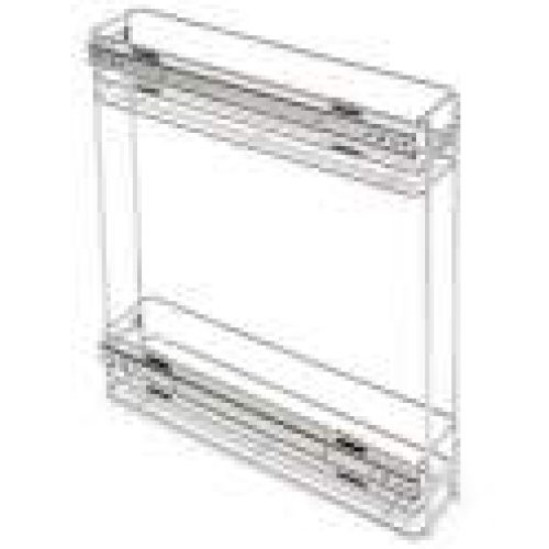 Porte bouteille extractible, module 115mm, amortie, acier chromé