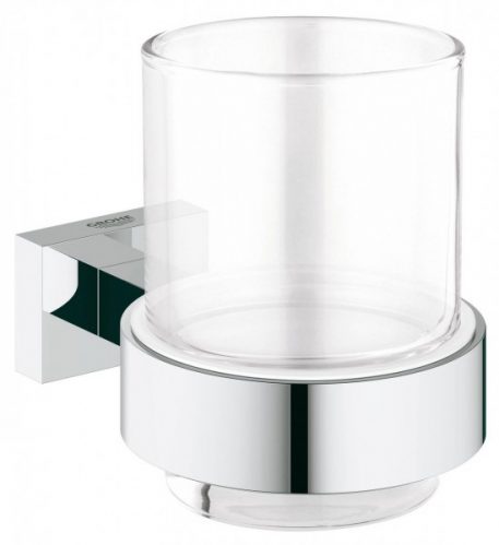 Porte Brosse à Dent Grohe Essentials Cube Verre avec support