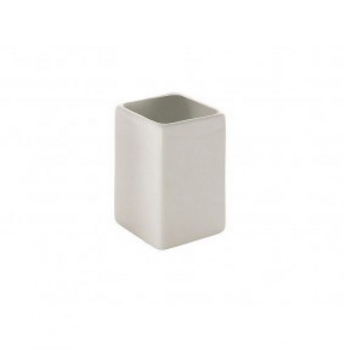 PORTE BROSSE À DENTS à poser EN CÉRAMIQUE BLANCHE QUADRILLÉE | VELLA