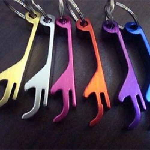 Porte-clés avec ouvre-bouteille en aluminium