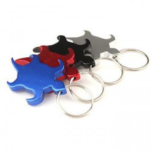 Porte-clés avec ouvre-bouteille sous forme de tortue en aluminium