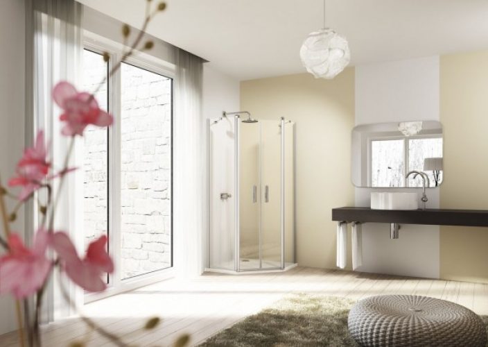 Porte de douche pivotante Hüppe Design elegance (8E1803)