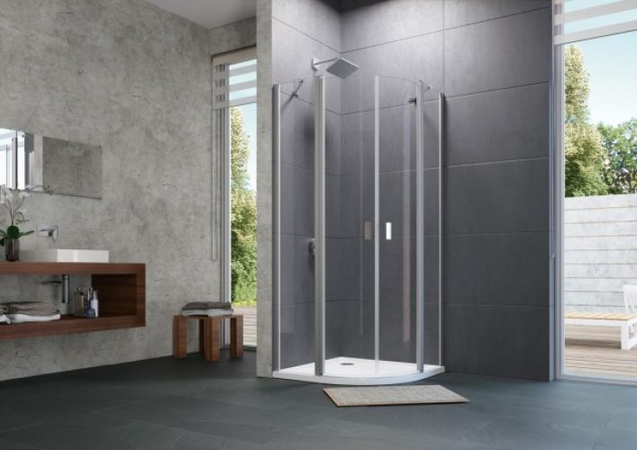 Porte de douche pivotante Hüppe Design pure (8P1701023315)