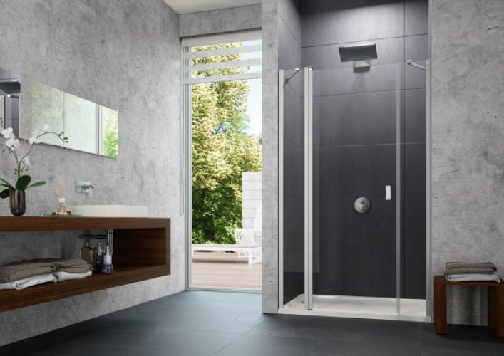 Porte de douche pivotante Hüppe Design pure Sur mesure (8P7381023301)