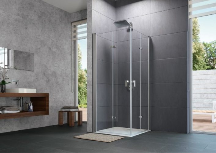 Porte de douche pliante Hüppe Design pure gauche (8P0813)