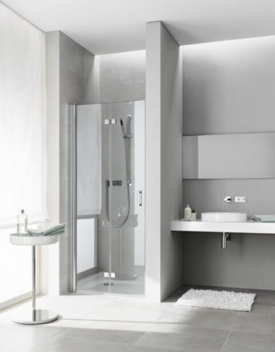 Porte de douche pliante Kermi DIGA gauche en niche