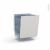 Porte Lave Vaisselle Full Integrable N21 Ivia Gris L60 X H70 Cm