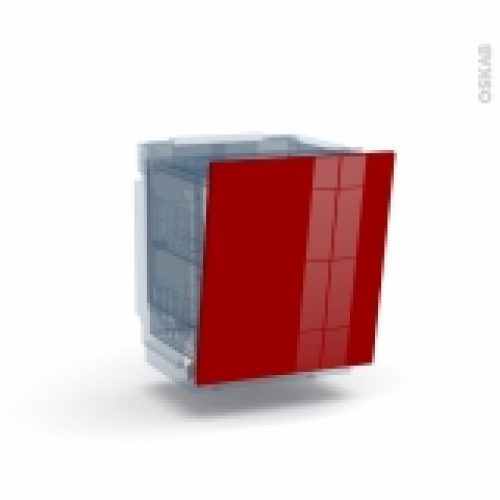 Porte Lave Vaisselle Full Integrable N21 Ivia Rouge L60 X H70 Cm