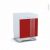 Porte Lave Vaisselle Integrable N16 Ivia Rouge L60 X H57 Cm