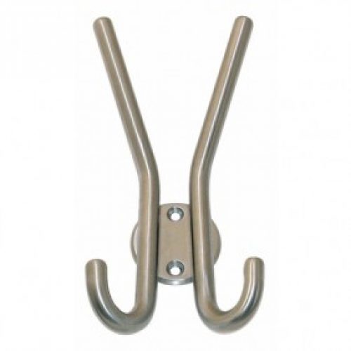 Porte-manteaux sur lice inox 304 – 2 têtes