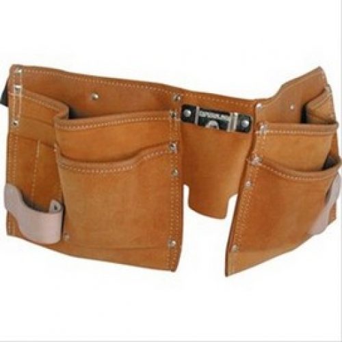 Porte-outils cuir, poche double Outibat