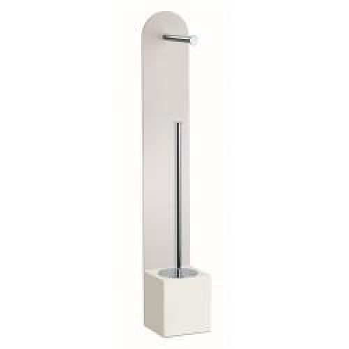 PORTE PAPIER SUR PIED ET PORTE BALAI SUR PIED H 60 CM BLANC MAT – CRISTINA ONDYNA PB63324