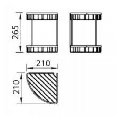 Porte-savon double Chrome Urban
