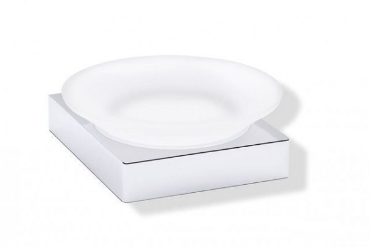 Porte Savon Douche Hewi System 100 Avec Support Chromé/Verre Satiné 100.02.11145