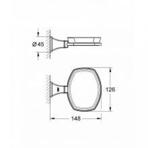 Porte-savon en céramique avec support mural…