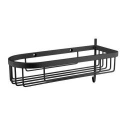 PORTE SAVON GRAND HOTEL PANIER ANGLE OU MURAL 27 cm/11 cm NOIR – CRISTINA ONDYNA GH15213