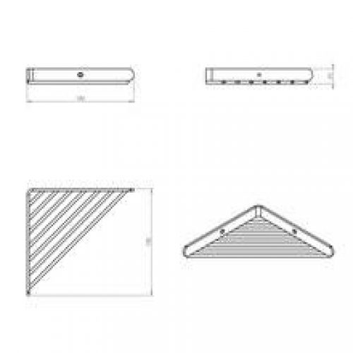 Porte-savon grille d’angle architecte COSMIC