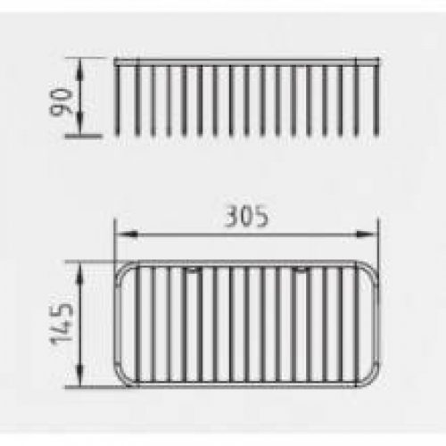 Porte-savon panière grille chrome Urban