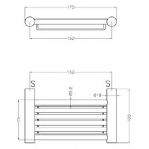 Porte savon satiné grille Medinox Mediclinics