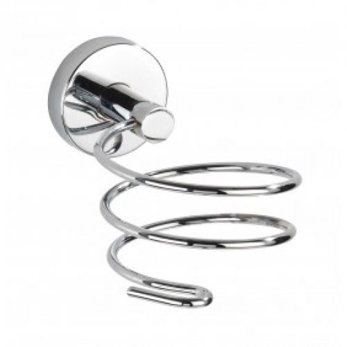 Porte sèche-cheveux mural – Capri – Zinc – Fixation Vacuum-Loc