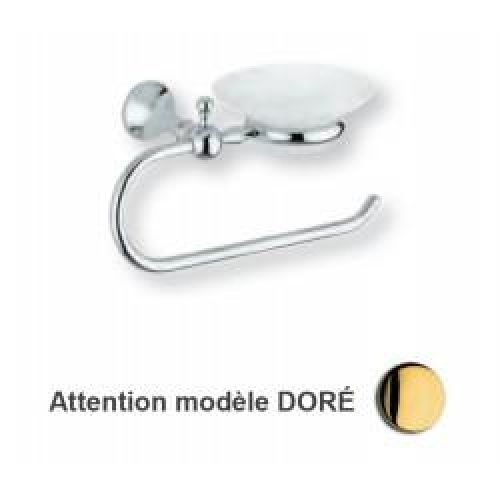 PORTE SERVIETTE AVEC PORTE SAVON EN VERRE DEPOLI REGENCY OR – CRISTINA ONDYNA RY23952