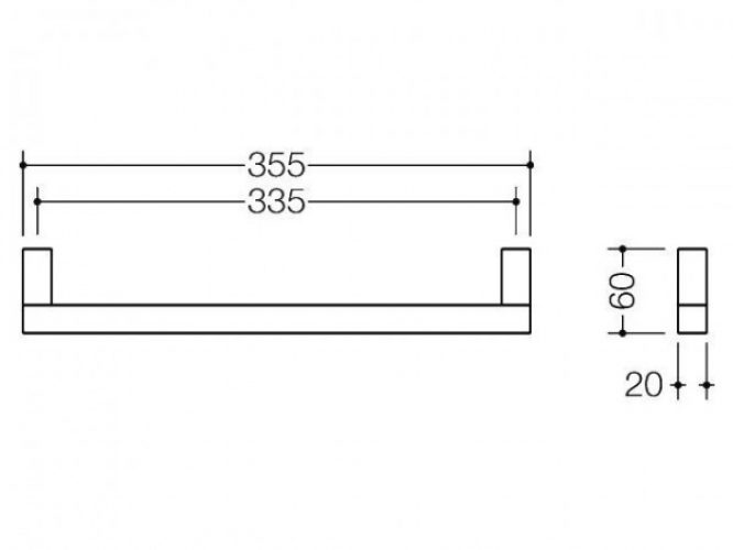 Porte Serviette Lavabo Hewi Chromé S01.10.100