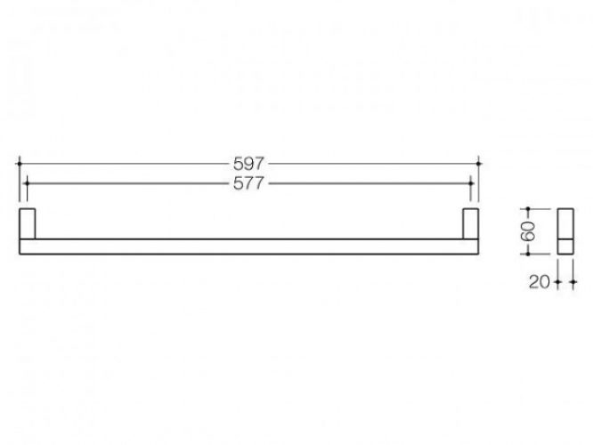 Porte Serviette Lavabo Hewi Chromé S01.10.101